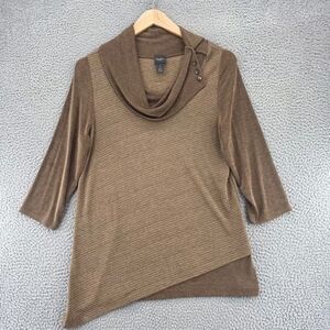 Brown Cowl Neck Sweater